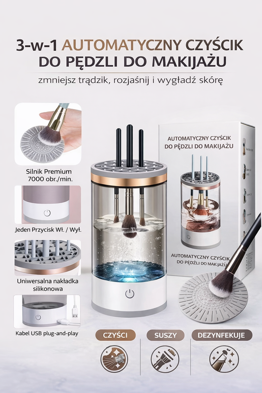 Elektryczny czyścik do pędzli do makijażu USB