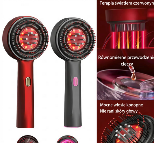 3 tryby elektryczny masaż wibracyjny grzebień